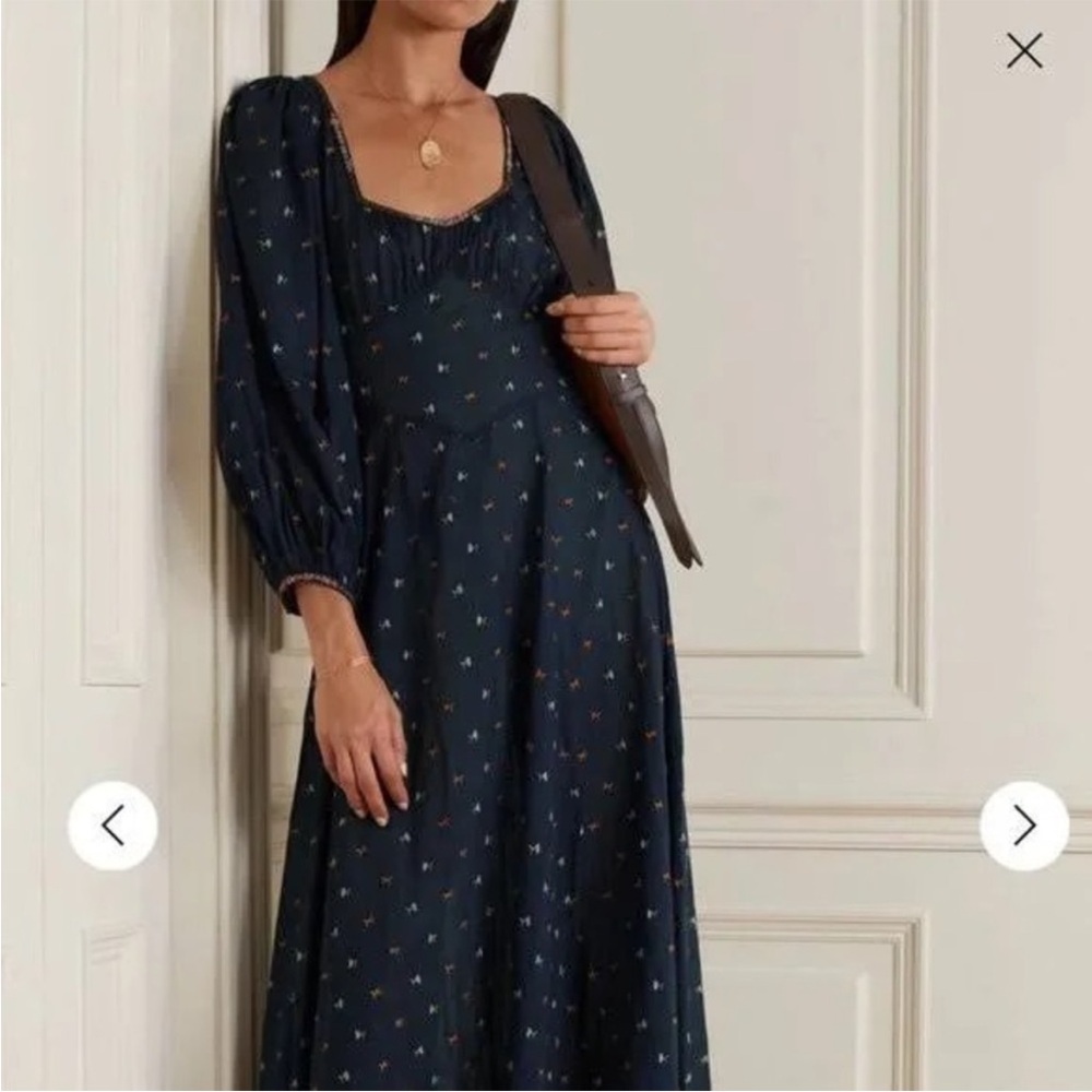 DÔEN Carolina embroidered organic cotton-voile maxi dress - Size: Medium